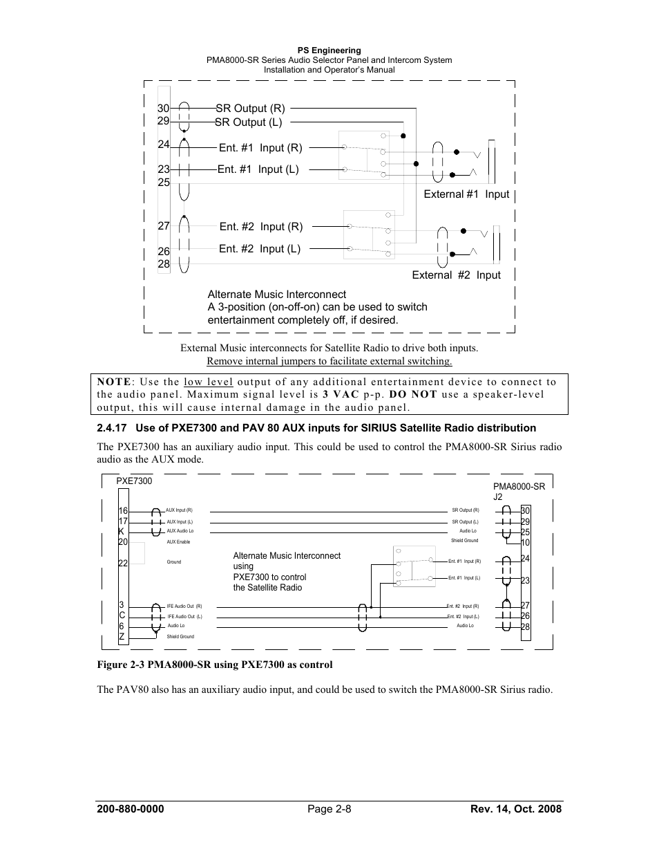 PS Engineering PMA8000-SR with Built-In SIRIUS Satellite Radio User Manual | Page 16 / 39