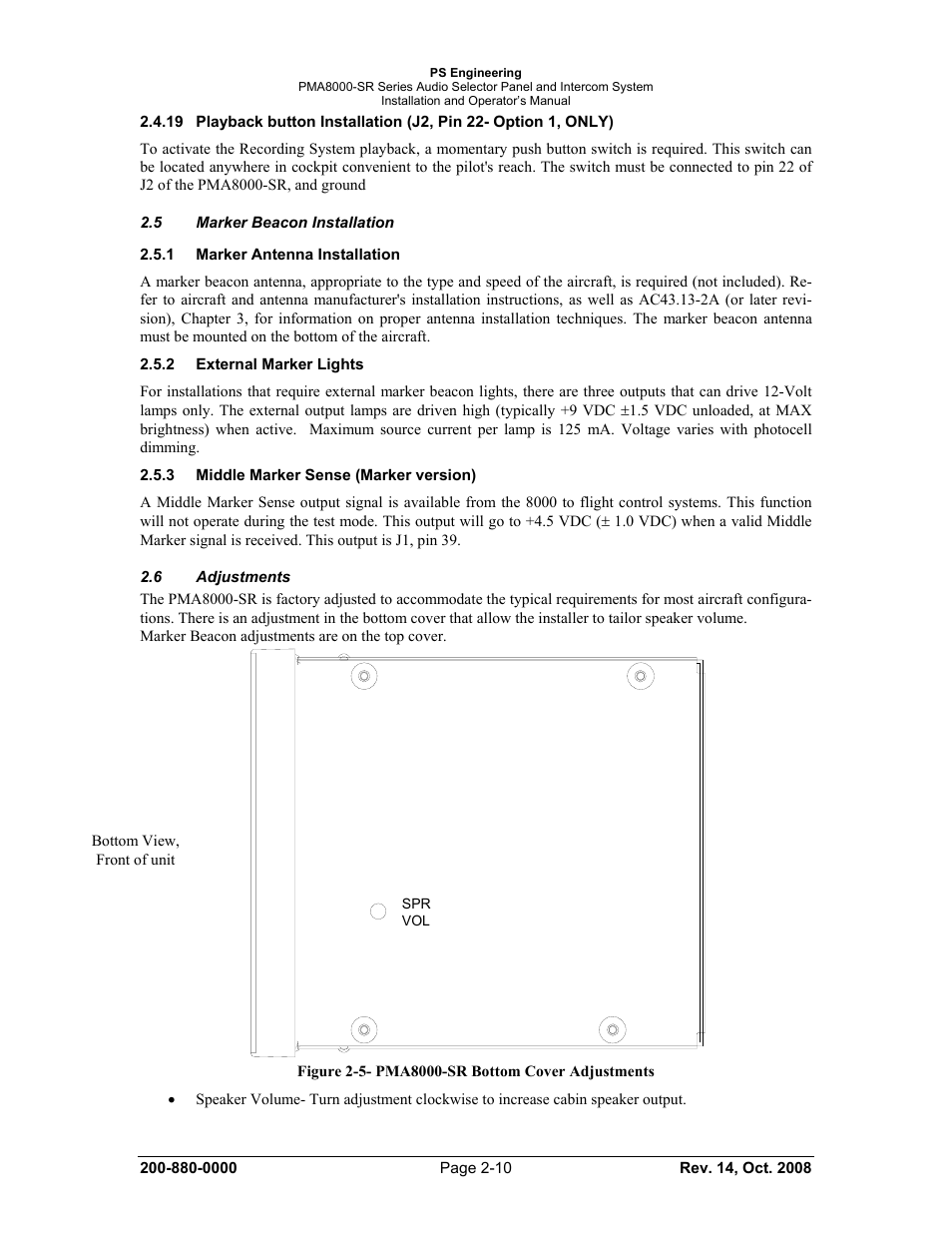 PS Engineering PMA8000-SR with Built-In SIRIUS Satellite Radio User Manual | Page 18 / 39