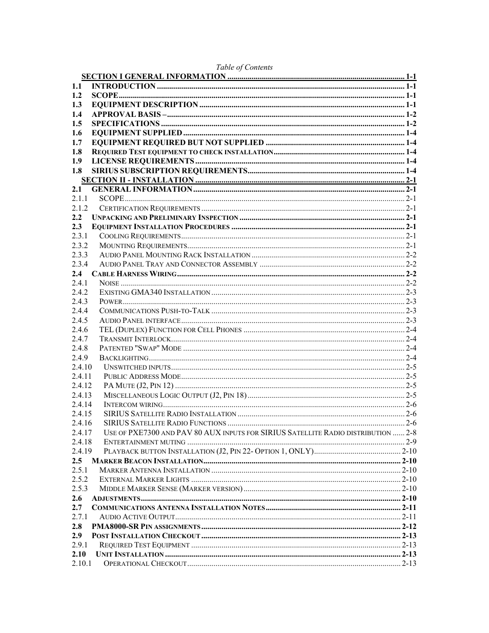 PS Engineering PMA8000-SR with Built-In SIRIUS Satellite Radio User Manual | Page 2 / 39