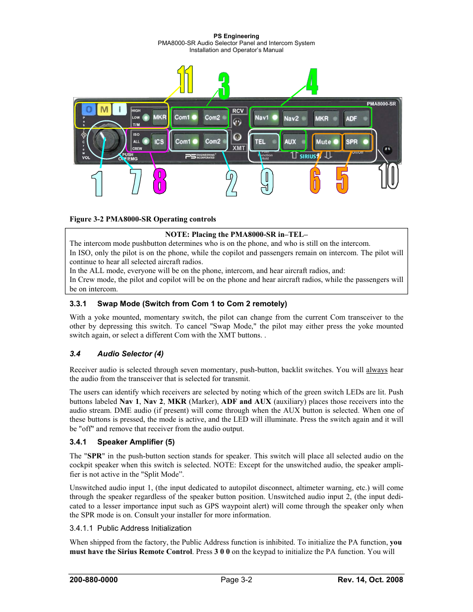 PS Engineering PMA8000-SR with Built-In SIRIUS Satellite Radio User Manual | Page 25 / 39