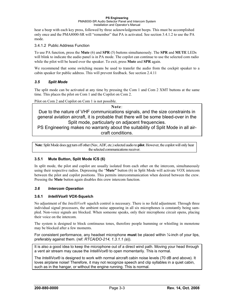 PS Engineering PMA8000-SR with Built-In SIRIUS Satellite Radio User Manual | Page 26 / 39