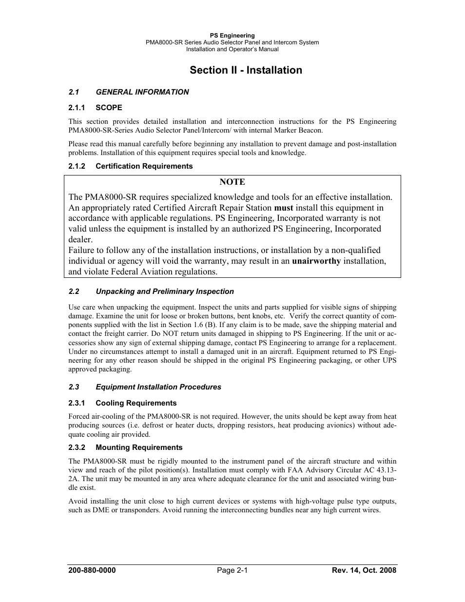 PS Engineering PMA8000-SR with Built-In SIRIUS Satellite Radio User Manual | Page 9 / 39