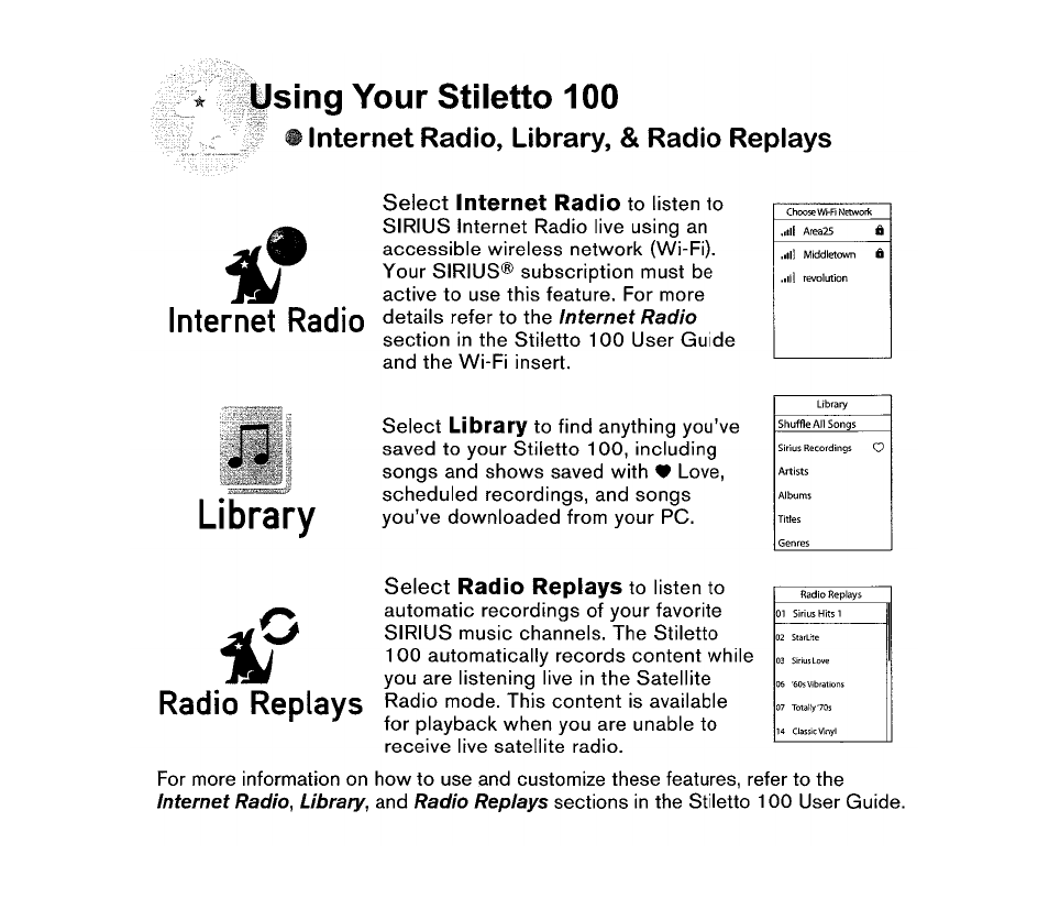 Sirius Satellite Radio SIRIUS STILETTO 100 User Manual | Page 100 / 155
