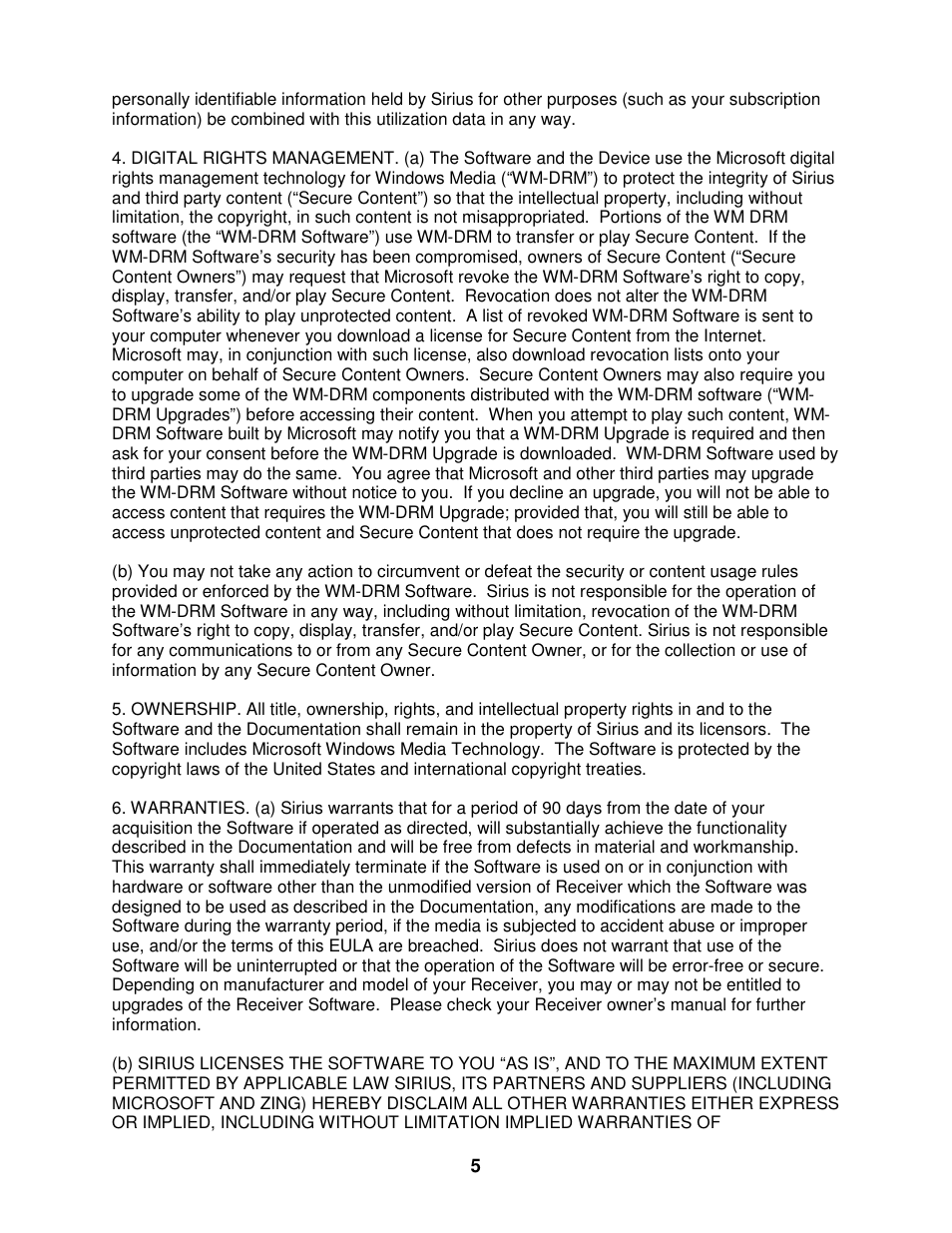 Sirius Satellite Radio SIRIUS STILETTO 100 User Manual | Page 112 / 155