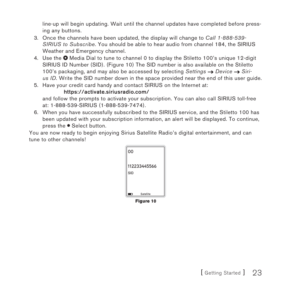 Sirius Satellite Radio SIRIUS STILETTO 100 User Manual | Page 23 / 155