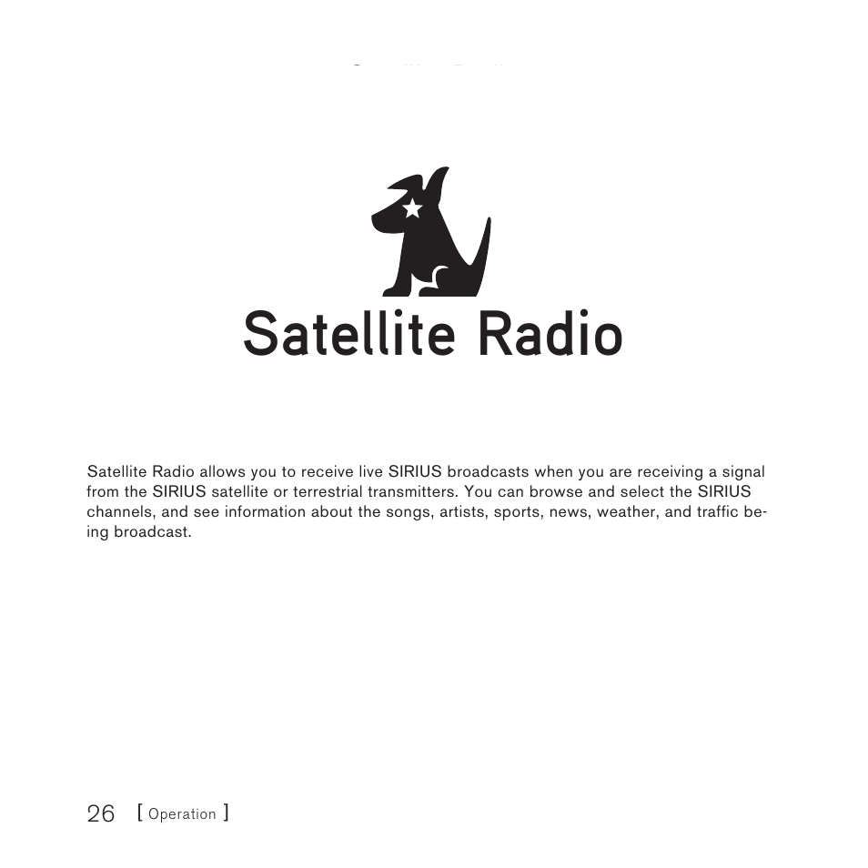 Satellite radio | Sirius Satellite Radio SIRIUS STILETTO 100 User Manual | Page 26 / 155