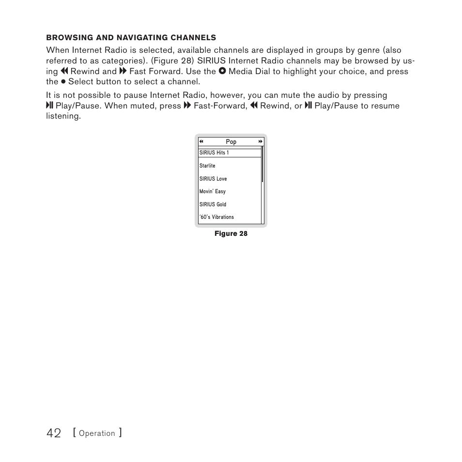 Sirius Satellite Radio SIRIUS STILETTO 100 User Manual | Page 42 / 155