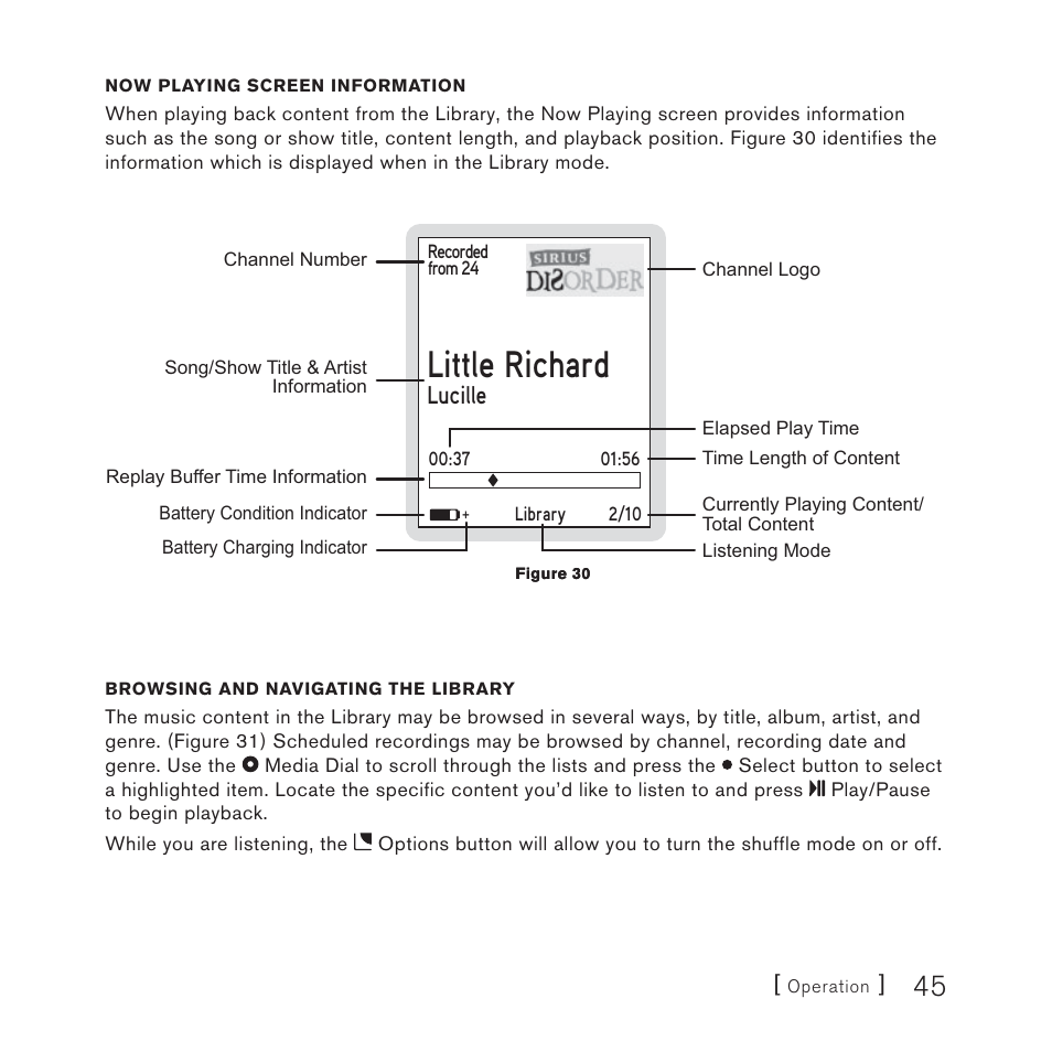 Little richard, Lucille | Sirius Satellite Radio SIRIUS STILETTO 100 User Manual | Page 45 / 155