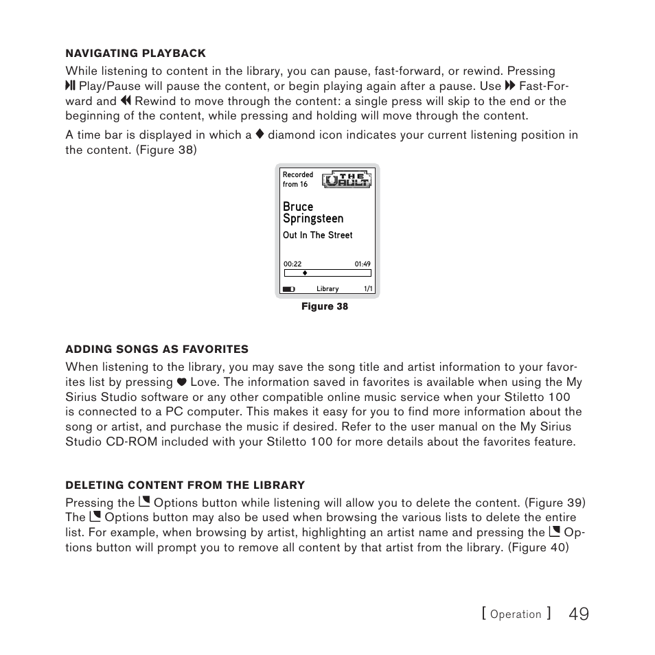 Sirius Satellite Radio SIRIUS STILETTO 100 User Manual | Page 49 / 155