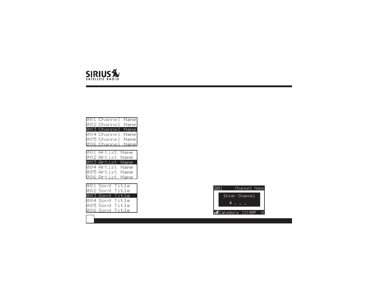 Sirius Satellite Radio SPR2C User Manual | Page 12 / 46