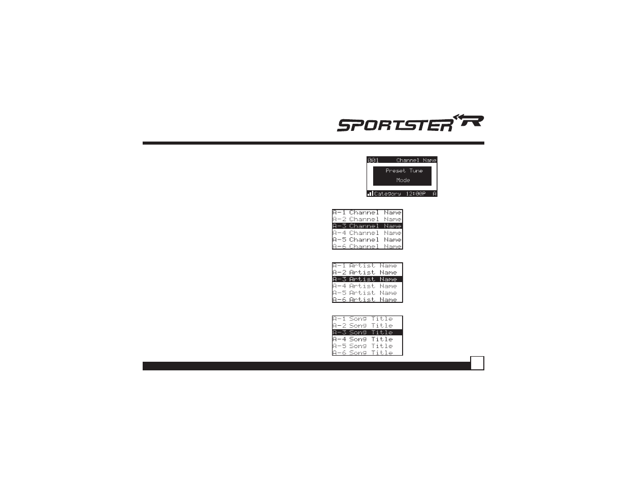 Sirius Satellite Radio SPR2C User Manual | Page 15 / 46