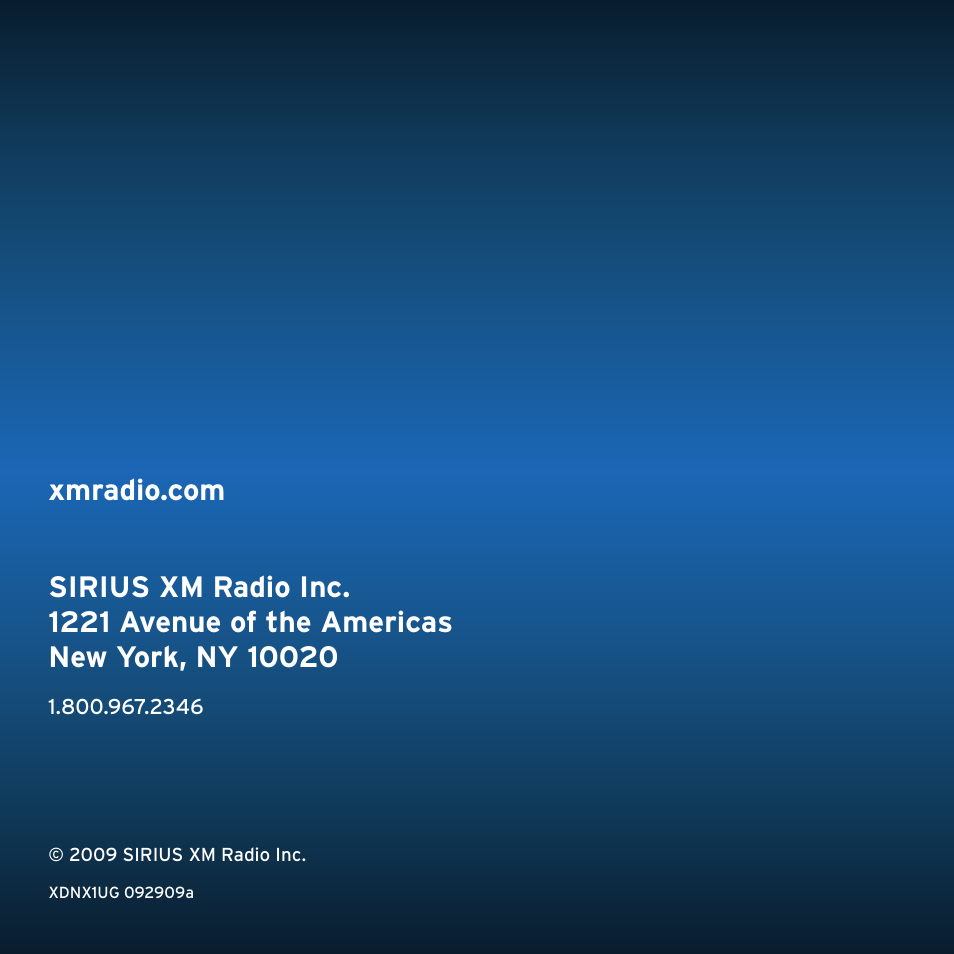 Sirius Satellite Radio TWILIGHT ISP2000 User Manual | Page 114 / 114
