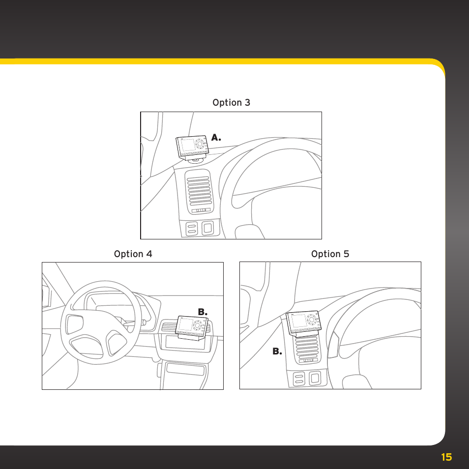B. a. b. option 3 option 4 option 5 | Sirius Satellite Radio TWILIGHT ISP2000 User Manual | Page 15 / 114
