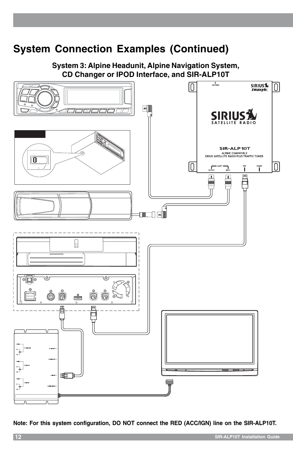 System connection examples (continued) | Sirius Satellite Radio 102405b User Manual | Page 12 / 24