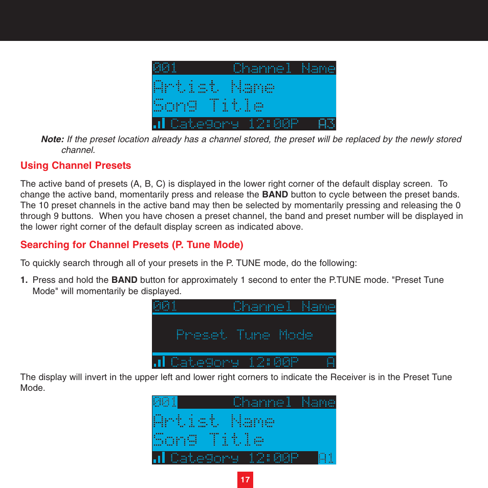 Sirius Satellite Radio XTR8CK User Manual | Page 21 / 68