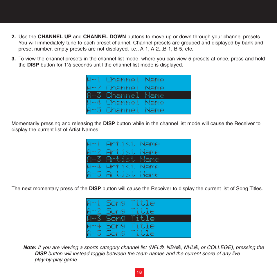 Sirius Satellite Radio XTR8CK User Manual | Page 22 / 68