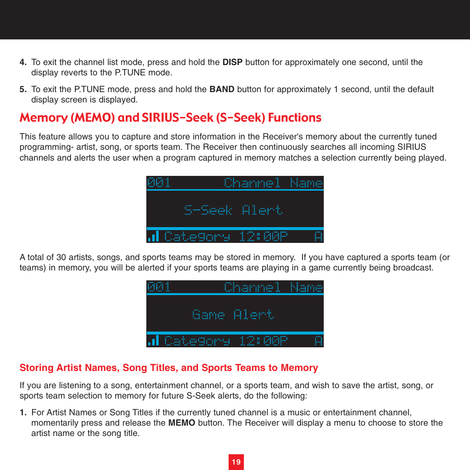 Sirius Satellite Radio XTR8CK User Manual | Page 23 / 68