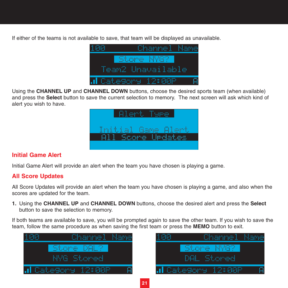 Sirius Satellite Radio XTR8CK User Manual | Page 25 / 68