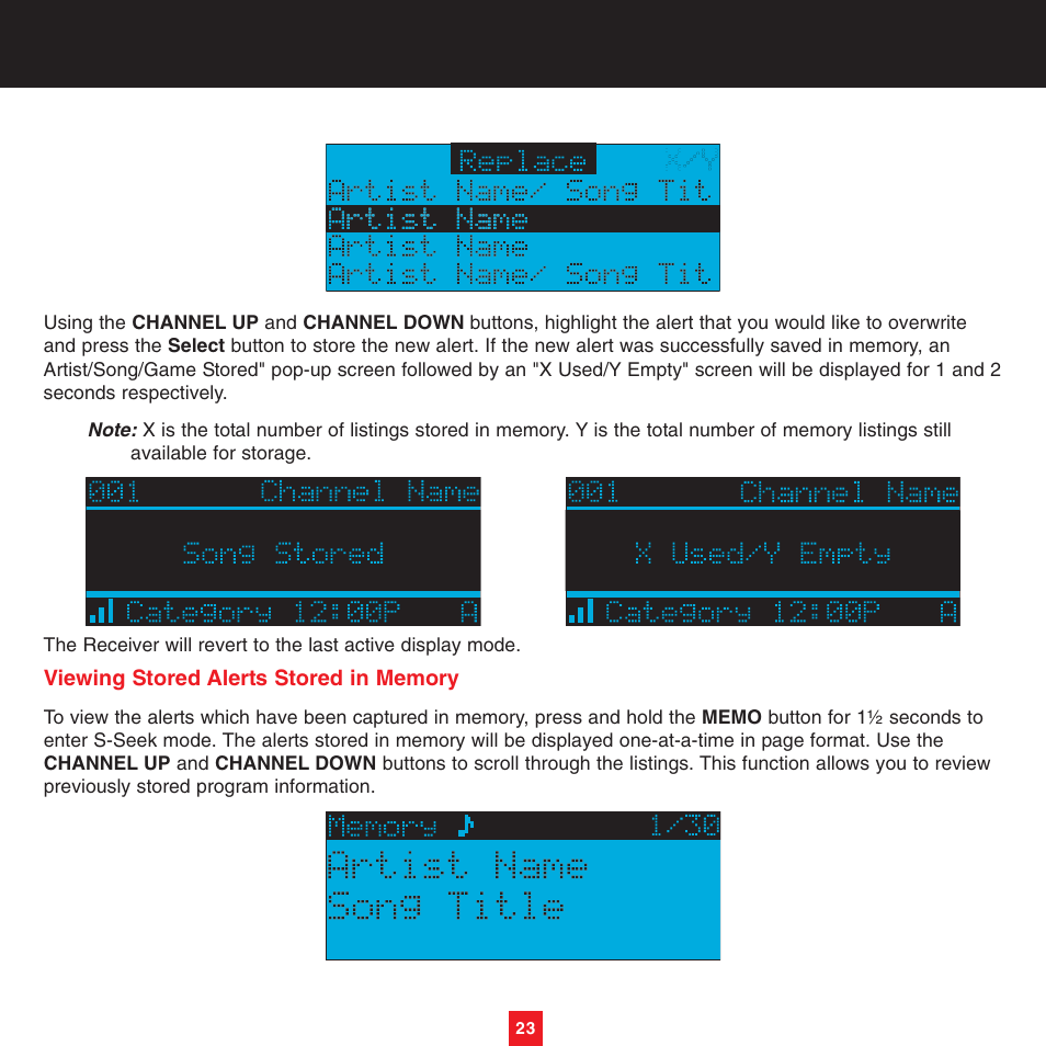 Sirius Satellite Radio XTR8CK User Manual | Page 27 / 68