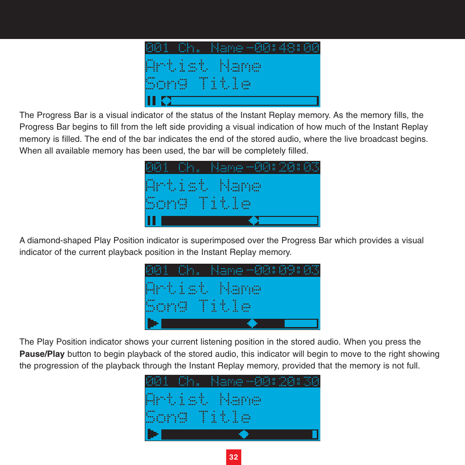 Sirius Satellite Radio XTR8CK User Manual | Page 36 / 68