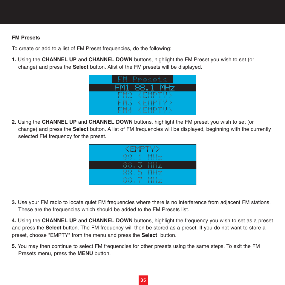 Sirius Satellite Radio XTR8CK User Manual | Page 39 / 68