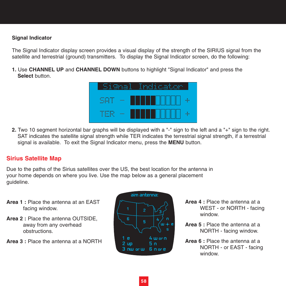 Sirius Satellite Radio XTR8CK User Manual | Page 62 / 68