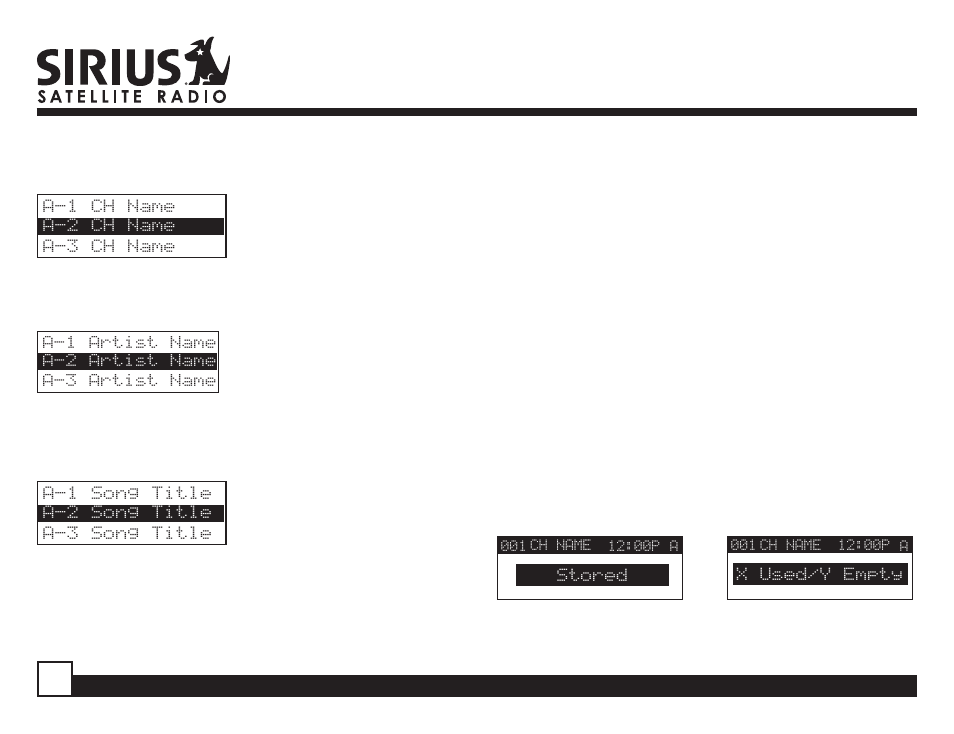 Sirius Satellite Radio SIR-SL1 User Manual | Page 18 / 36