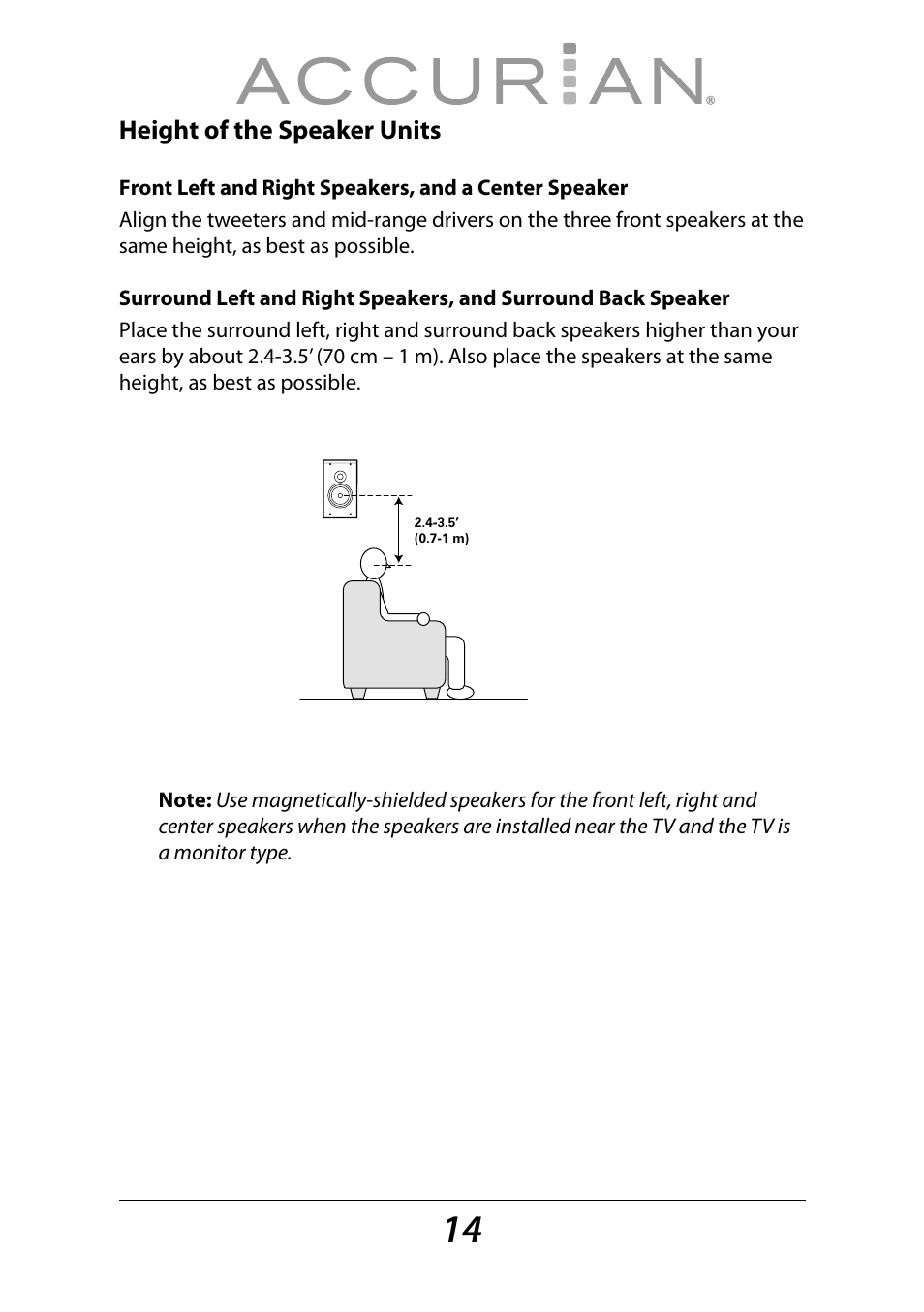 Sirius Satellite Radio ACCURIAN 6.1ch Sirius-Ready A/V Surround Receiver User Manual | Page 14 / 60