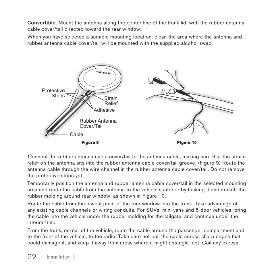 Sirius Satellite Radio Stiletto Vechicle Kit Satellite Radio User Manual | Page 22 / 52