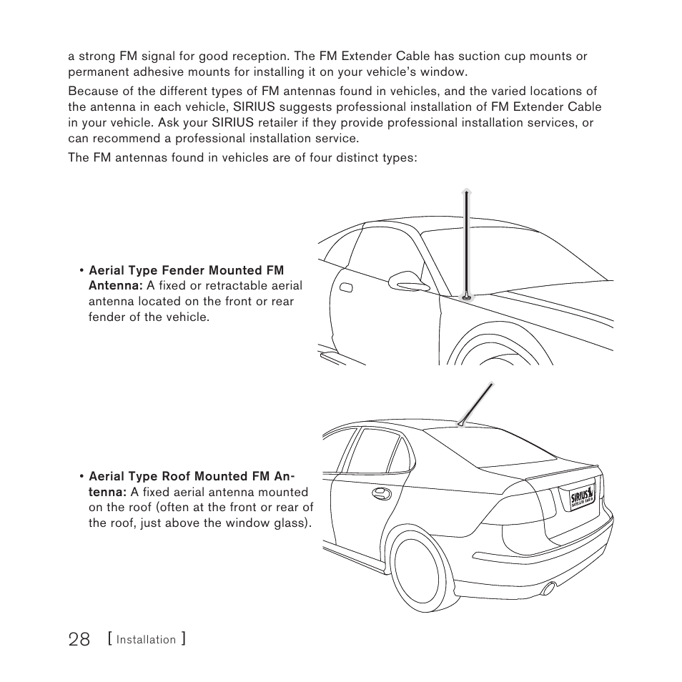 Sirius Satellite Radio Stiletto Vechicle Kit Satellite Radio User Manual | Page 28 / 52