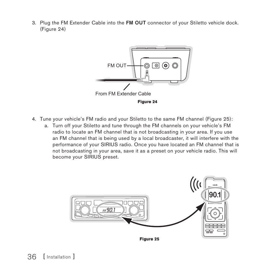 Sirius Satellite Radio Stiletto Vechicle Kit Satellite Radio User Manual | Page 36 / 52