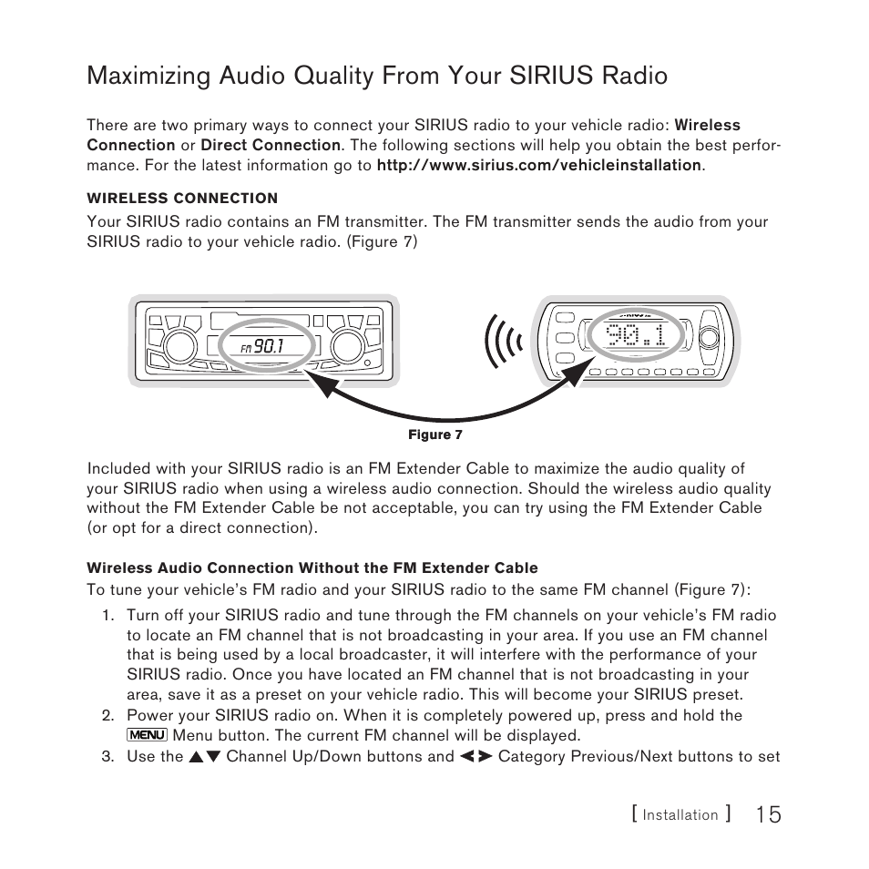 Maximizing audio quality from your sirius radio | Sirius Satellite Radio Plug-n-Play User Manual | Page 17 / 60