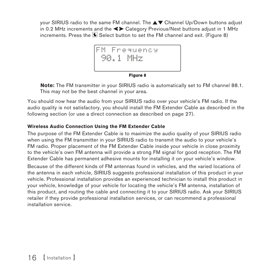 1 mhz | Sirius Satellite Radio Plug-n-Play User Manual | Page 18 / 60