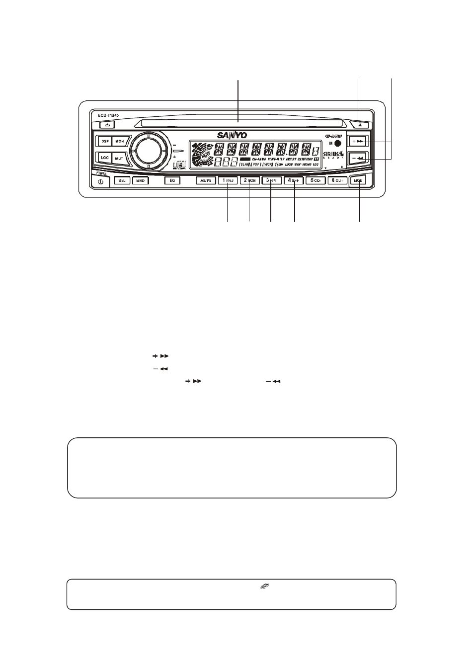 Cd operation, Loading and ejecting the cd… … … … … … (1),(8) | Sirius Satellite Radio ECD-T1540 User Manual | Page 13 / 28