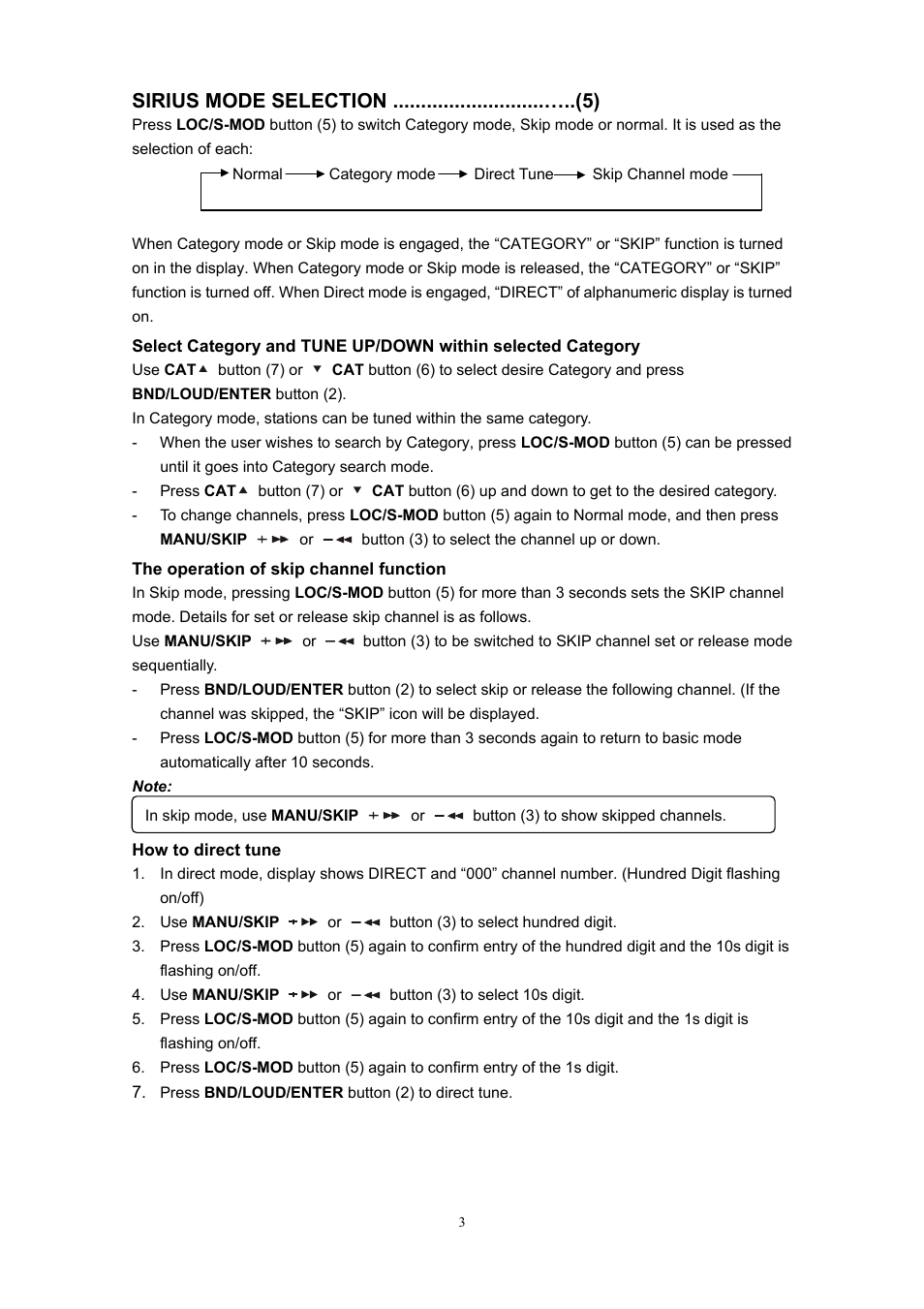 Sirius Satellite Radio ECD-T1540 User Manual | Page 3 / 28