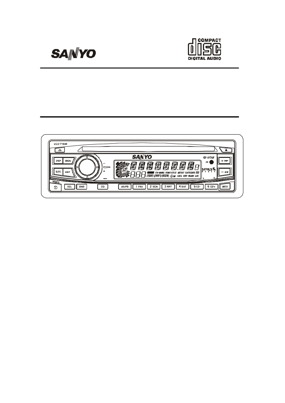 Ecd-t1540, English) operating instructions… … … … … . 2~24 | Sirius Satellite Radio ECD-T1540 User Manual | Page 4 / 28