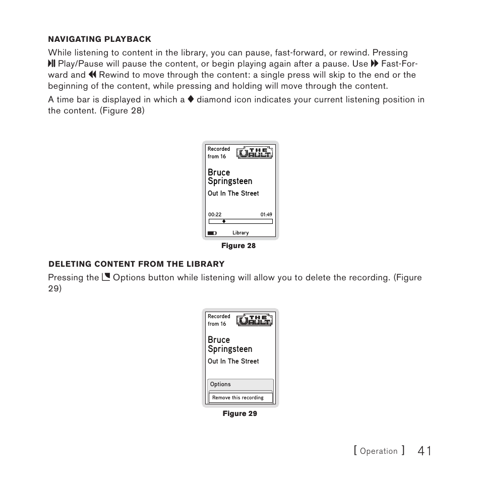 Bruce springsteen | Sirius Satellite Radio STILETTO 10 100306B User Manual | Page 43 / 80