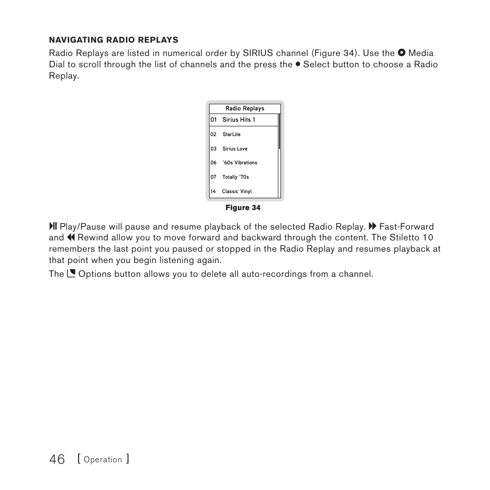 Sirius Satellite Radio STILETTO 10 100306B User Manual | Page 48 / 80