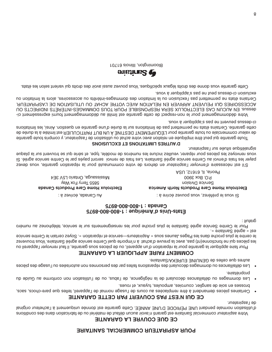 Sanitaire 880 User Manual | Page 17 / 24
