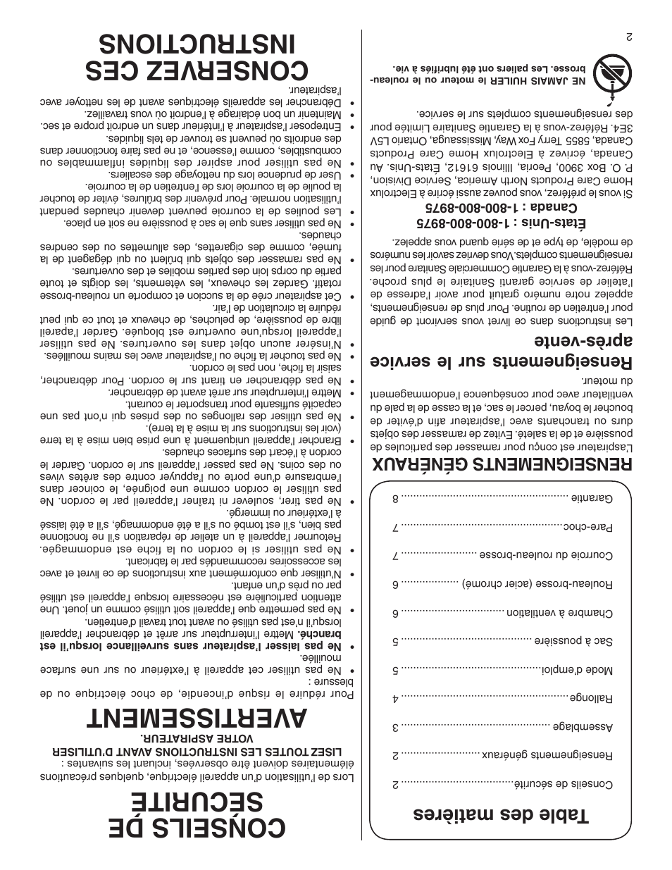 Sanitaire 880 User Manual | Page 23 / 24