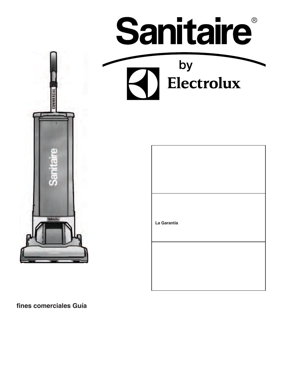 Sanitaire 9050 User Manual | 8 pages
