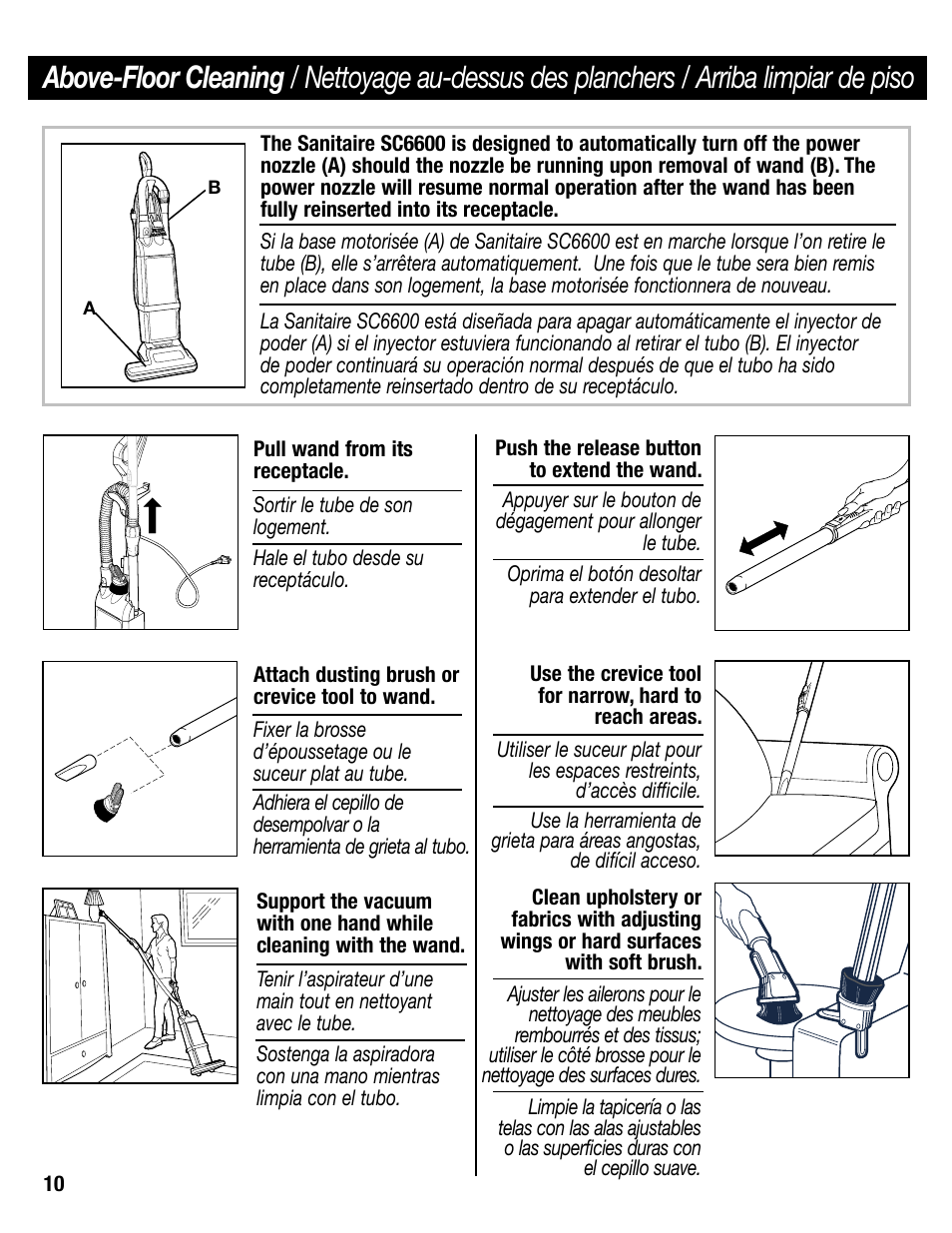 Sanitaire SC6600 User Manual | Page 10 / 20