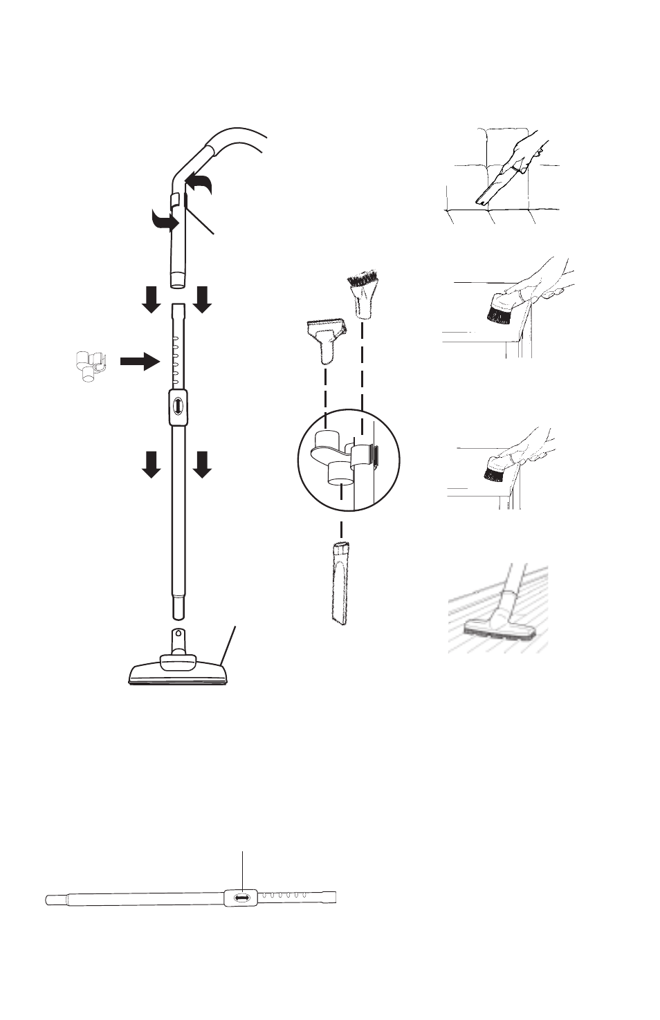 Cleaning accessories, Telescoping wand | Sanitaire SC3680 Series User Manual | Page 7 / 16