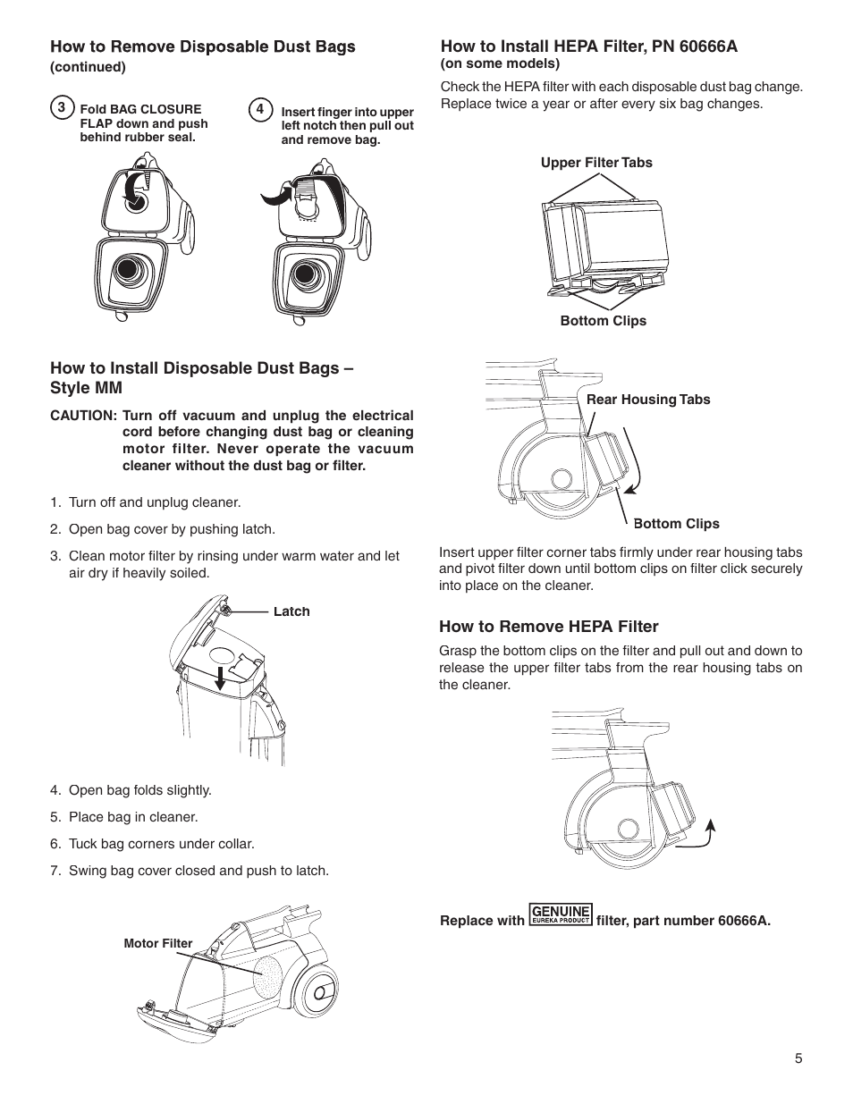 Sanitaire S3680 User Manual | Page 5 / 8