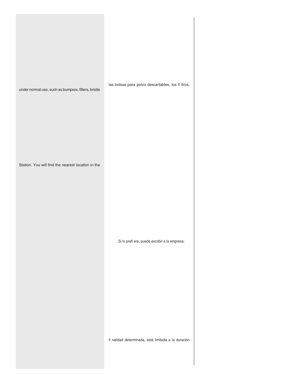 English, Español, Francais | Sanitaire S3680 User Manual | Page 7 / 8