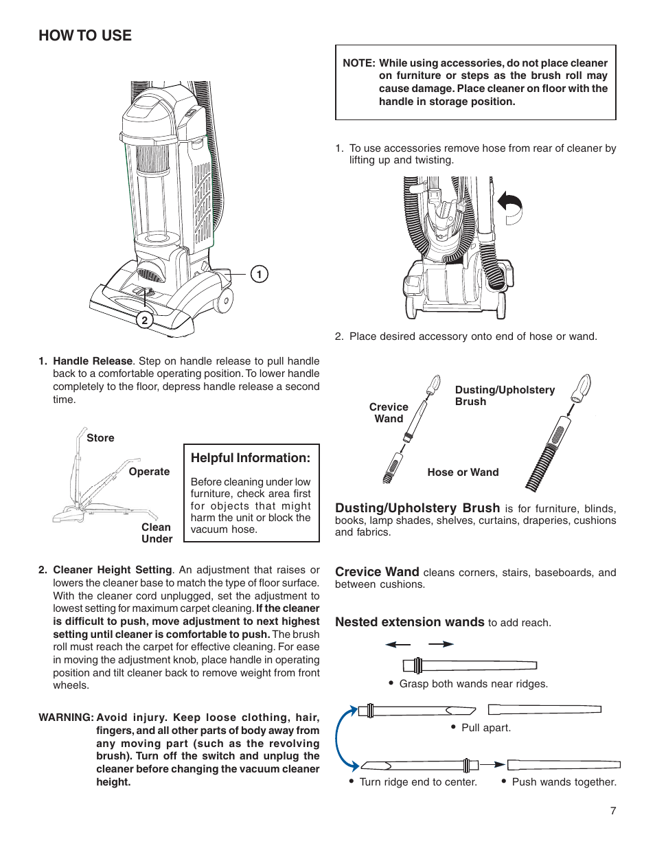 How to use | Sanitaire SC5800 Series User Manual | Page 7 / 12