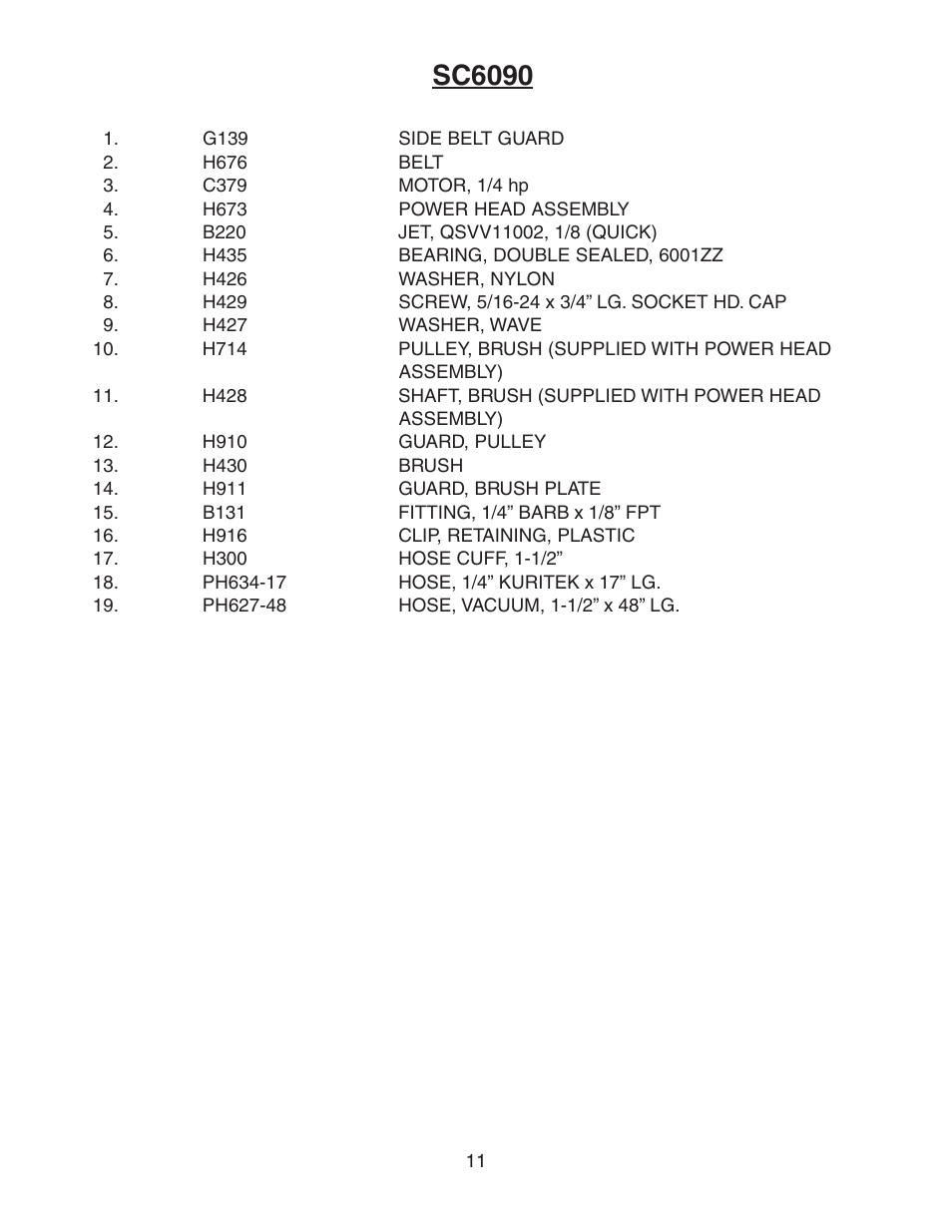 Sc6090 | Sanitaire SC6090 User Manual | Page 11 / 12