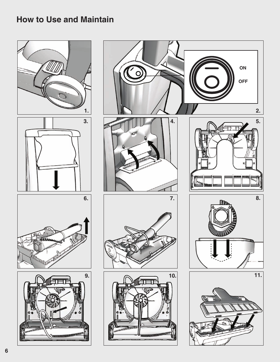 How to use and maintain | Sanitaire 9020 User Manual | Page 6 / 8