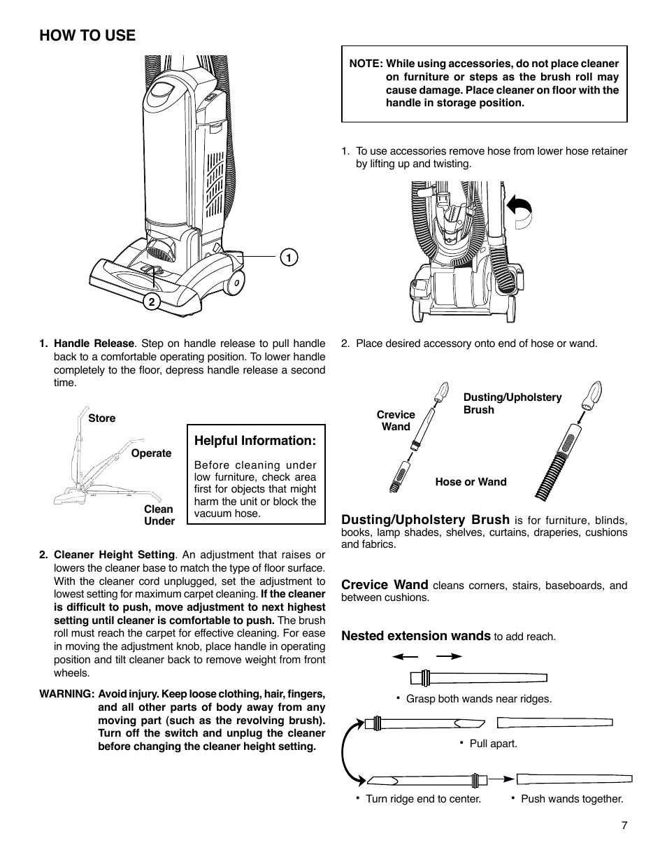 How to use | Sanitaire SC5700 Series User Manual | Page 7 / 12