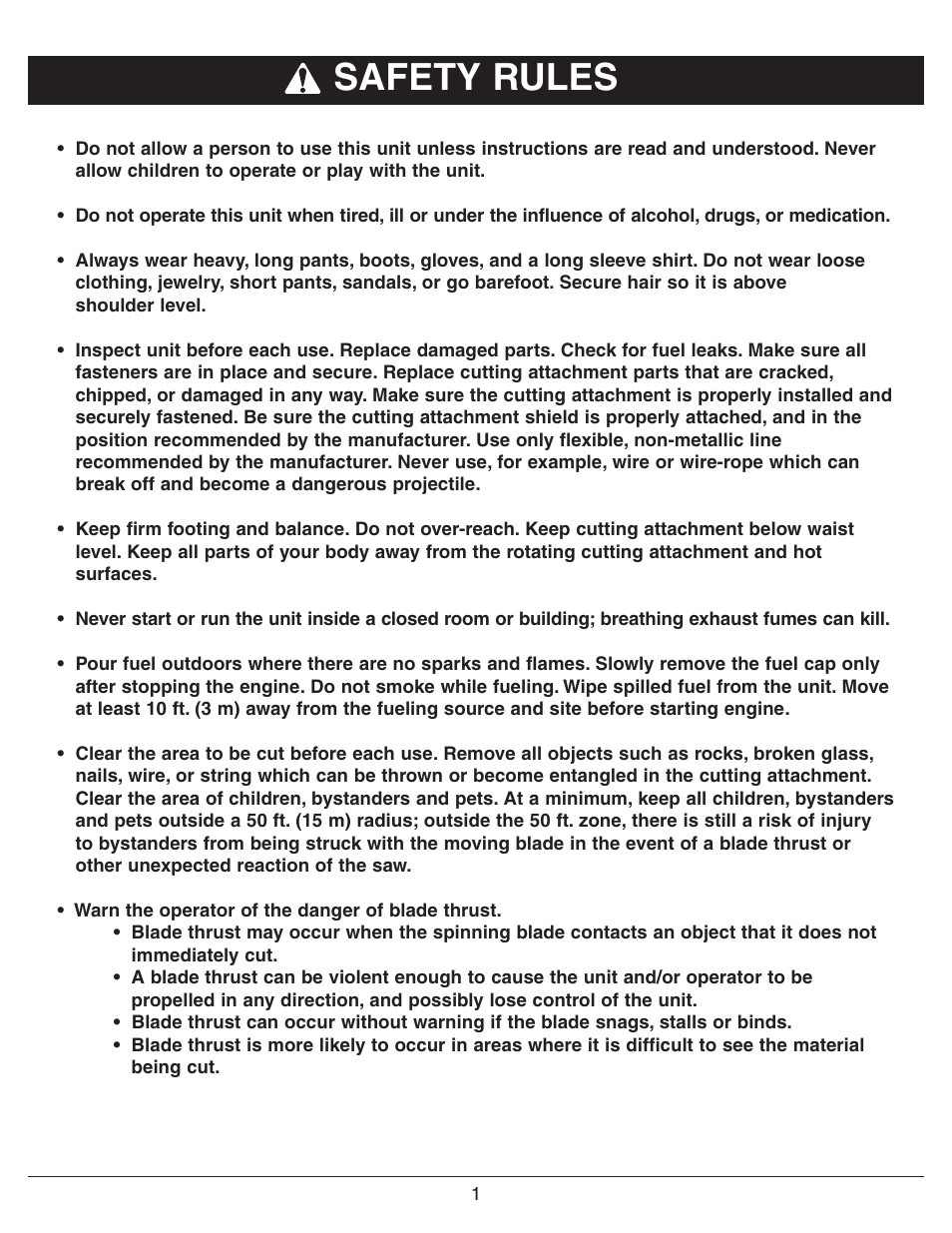 Safety rules | Sarlo BC-8 User Manual | Page 3 / 16